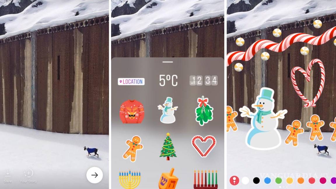 El espíritu navideño llega a Instagram con nuevos stickers
