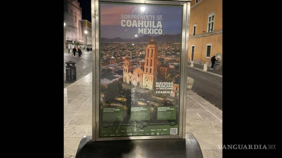 Así promocionan la riqueza de Coahuila en parabuses de Roma