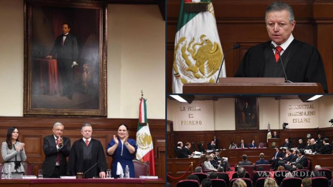 AMLO aplaude de pie al ministro Arturo Zaldívar tras informe