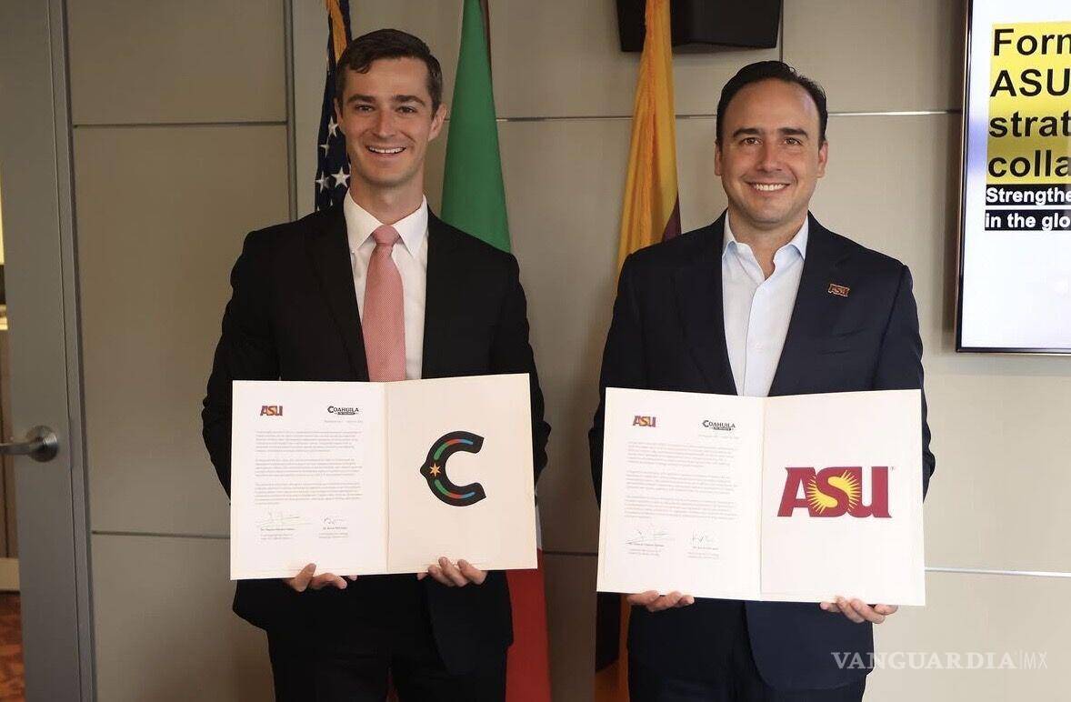 $!En abril y durante su gira de trabajo por Estados Unidos, el gobernador Manolo Jiménez firmó acuerdo de colaboración con Arizona State University.