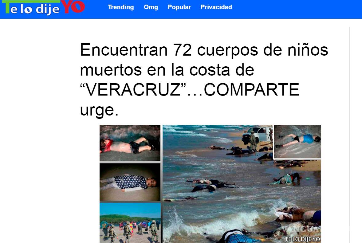 $!Noticias falsas que cobraron fuerza