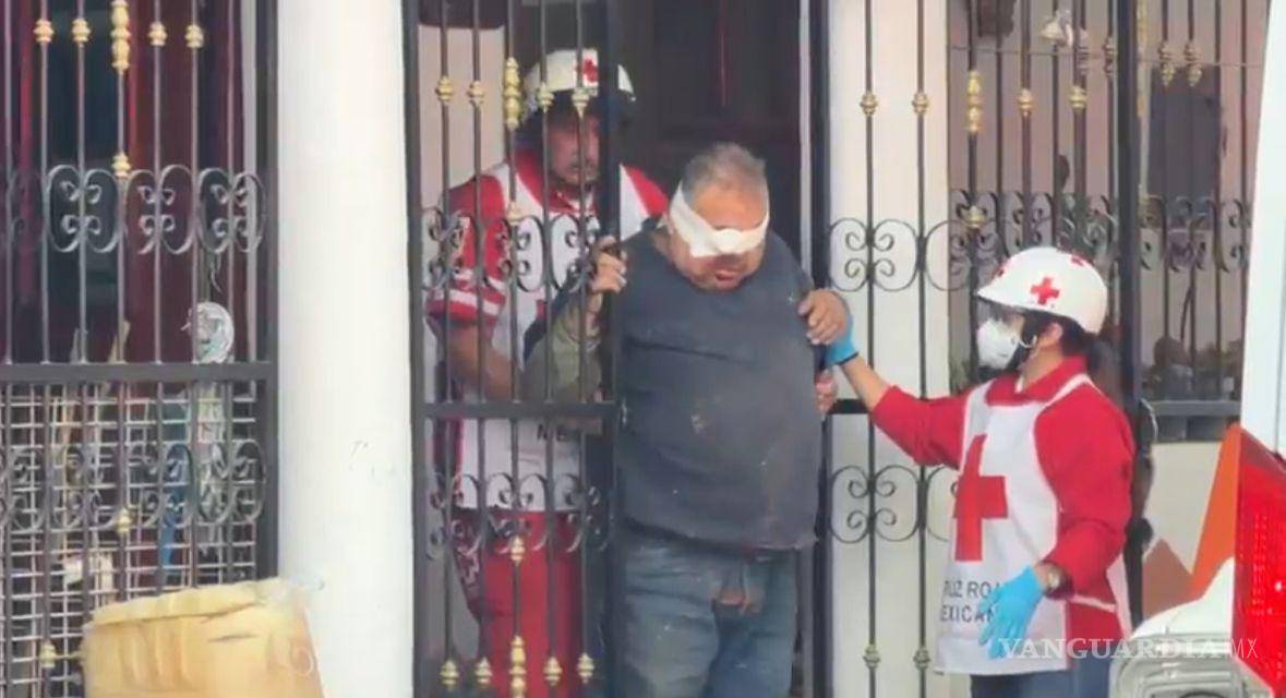 $!El hombre cayó de un andamio de dos metros de altura mientras realizaba labores de albañilería.