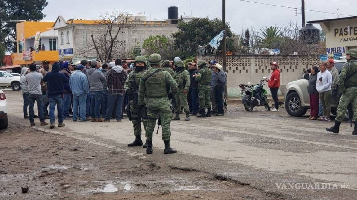 Buscan evitar confrontaciones entre militares y pobladores en Hidalgo