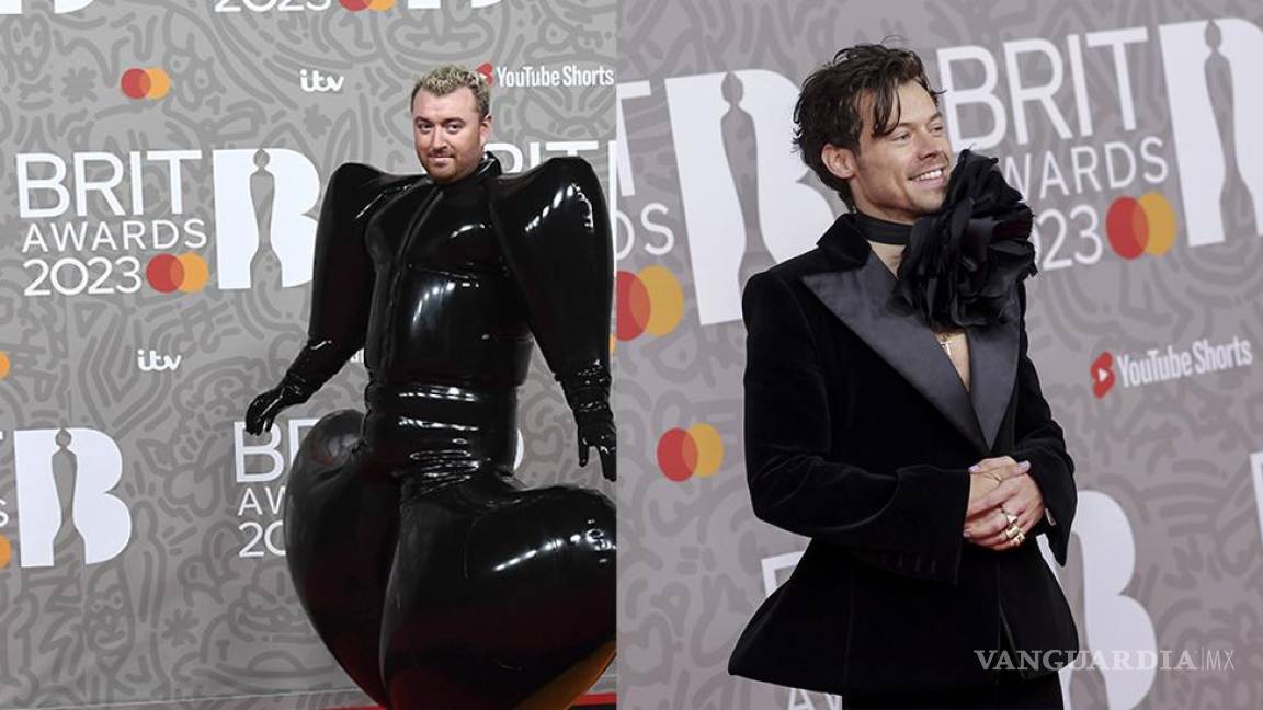 ¡Lo hacen de nuevo! Sam Smith y Harry Styles roban cámara en la alfombra de los Brit Awards