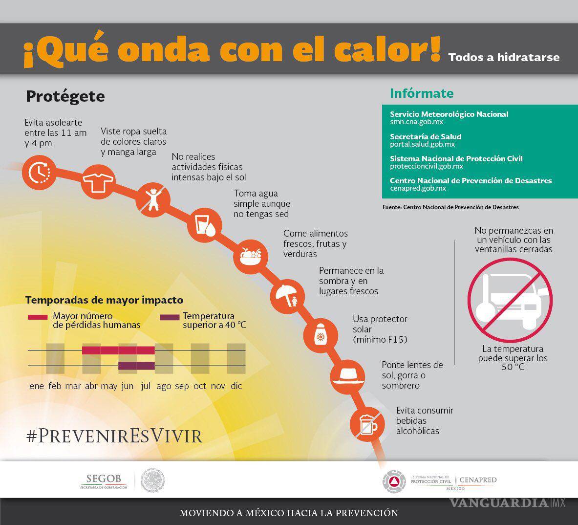 $!Ante el intenso calor se deben de tomar diversas precauciones para evitar sufrir un golpe de calor o quemaduras