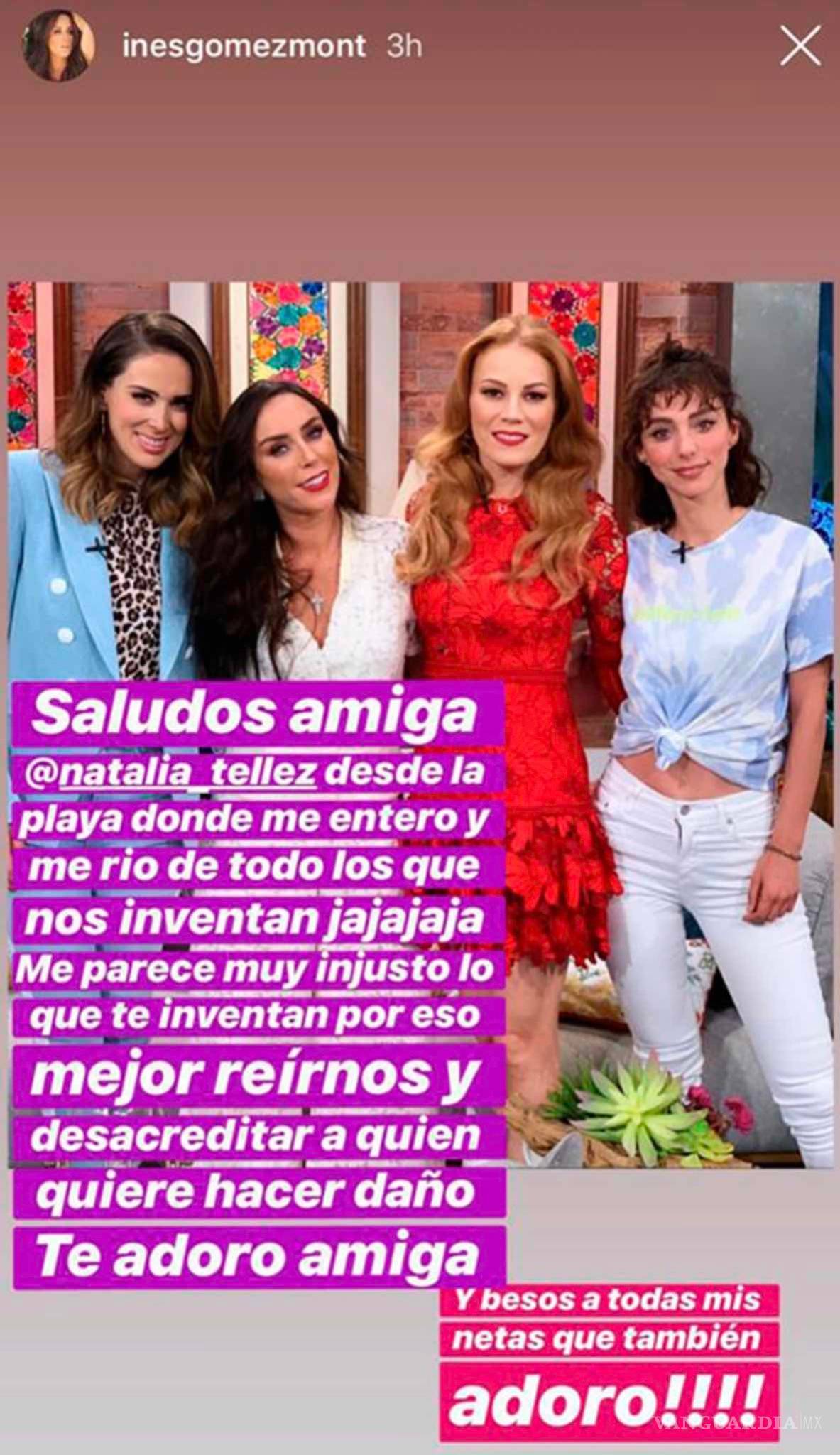 $!Inés Gómez-Mont calla los rumores y defiende a Natalia Téllez