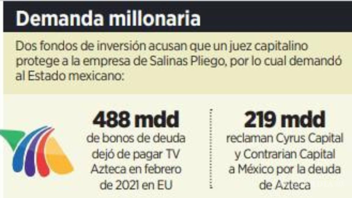 $!Reclaman a México por deuda de TV Azteca