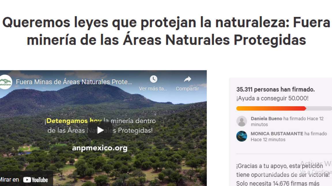 Piden ambientalistas al Senado frenar explotación de Áreas Naturales Protegidas