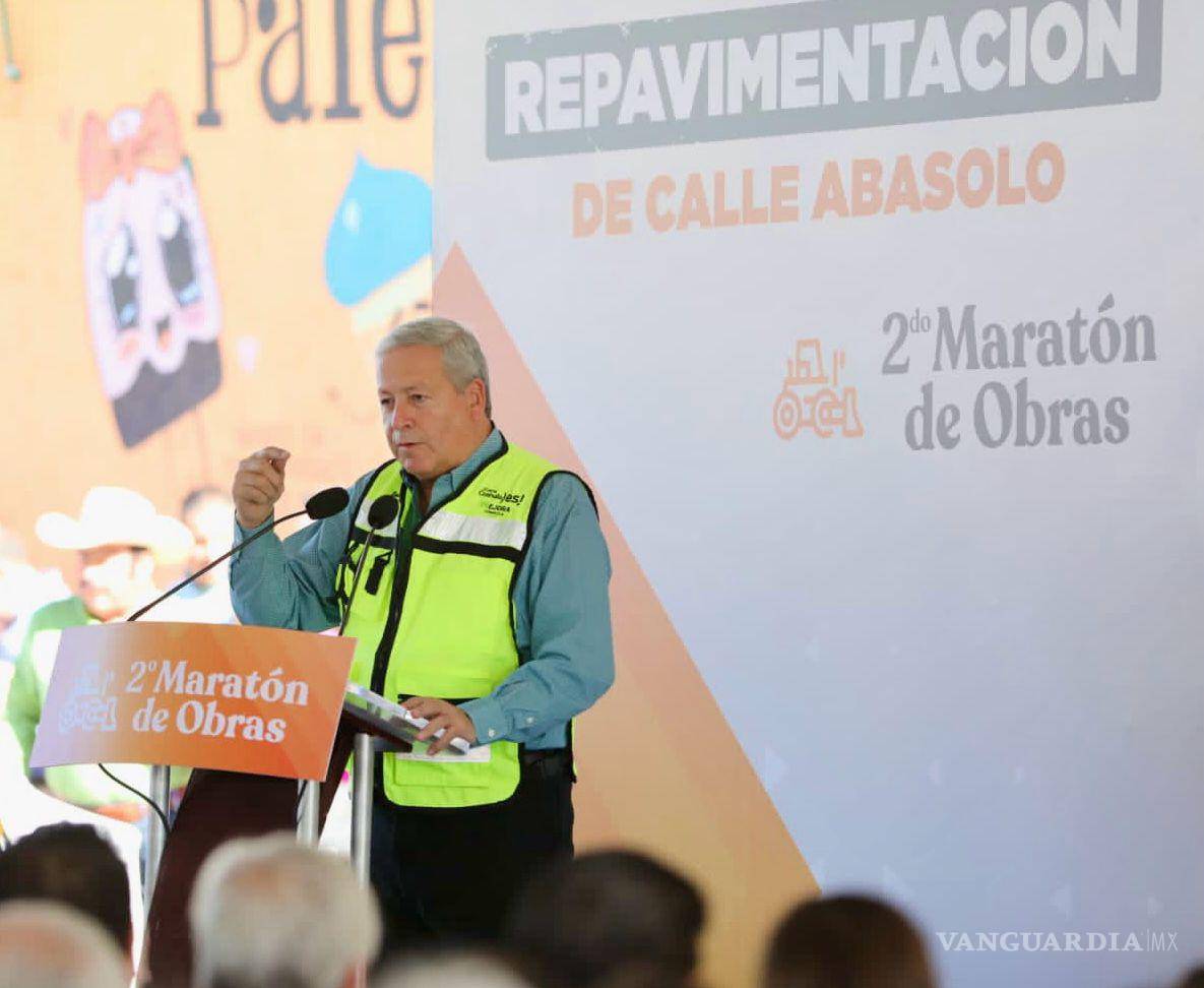 $!El alcalde José María Fraustro Siller destacó los proyectos concretados a través del programa Maratón de Obras “Saltillo nos une”.