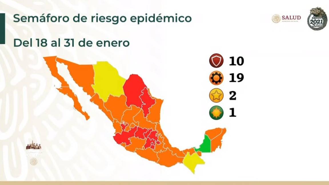Vuelve Coahuila a semáforo rojo: suben contagios de COVID-19 en enero