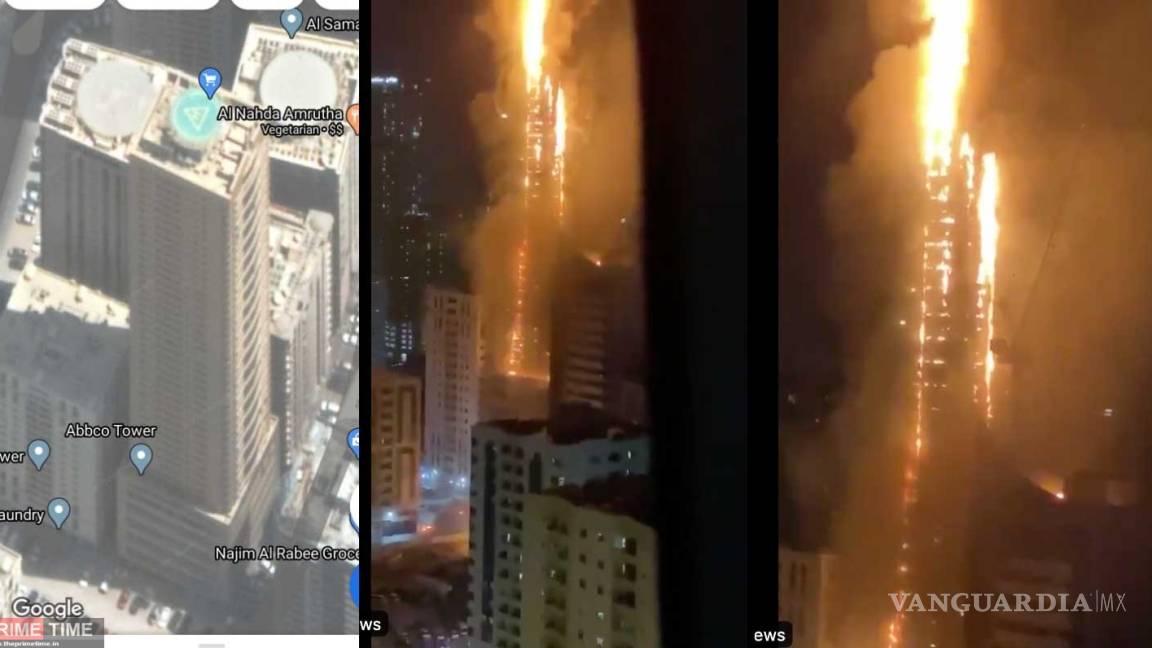 Espectacular incendio consume torre de 48 pisos en Sharjah, Emiratos Árabes