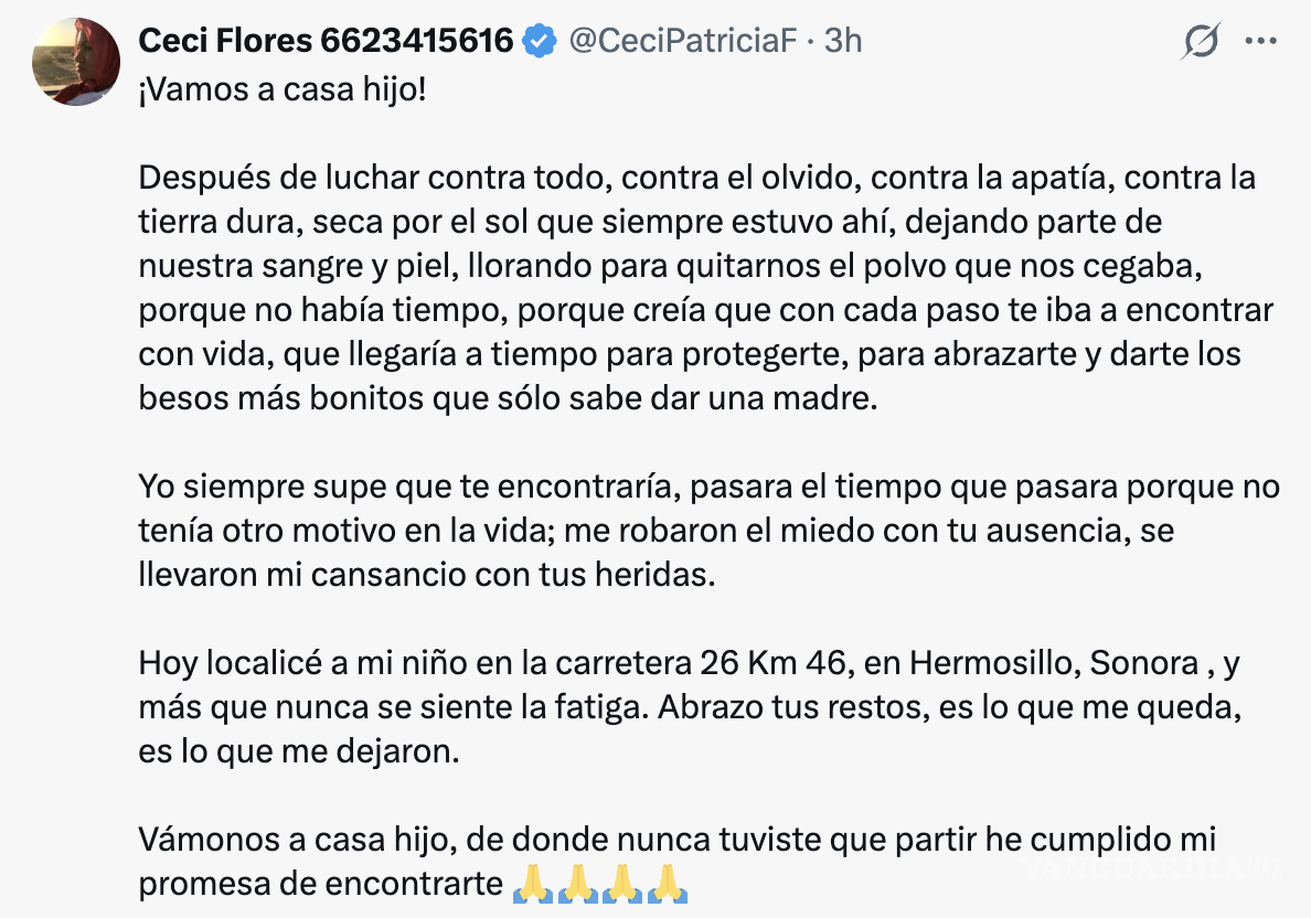 $!El caso de Ceci Flores refleja una crisis más amplia en México: la desaparición de personas.