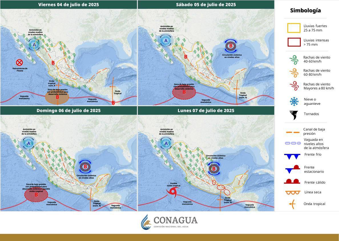 $!SMN: ¿Cuál será el pronóstico de lluvias para el fin de semana en México?