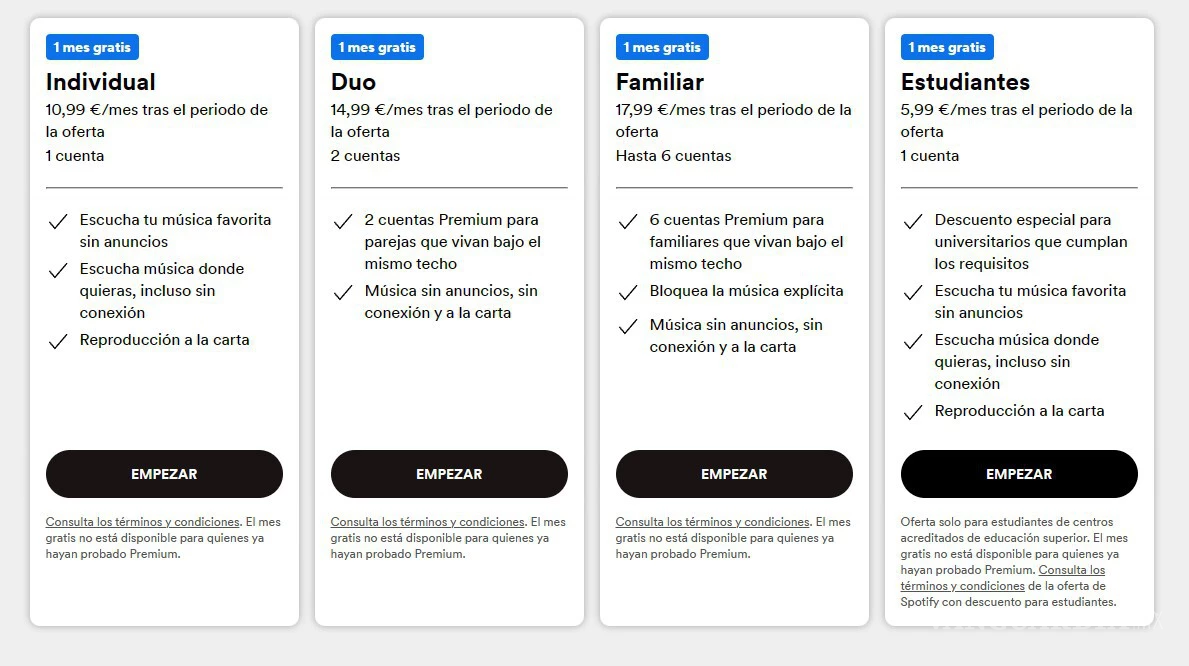 $!Se han actualizado los precios en la web oficial de Spotify, por lo que el próximo pago incluirá el cambio