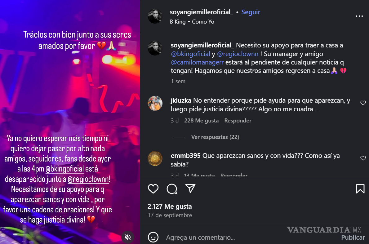 $!Desaparece Angélica Yetsey Torrini León, conocida como Angie Miller, tras la muerte de B-King y Regio Clown