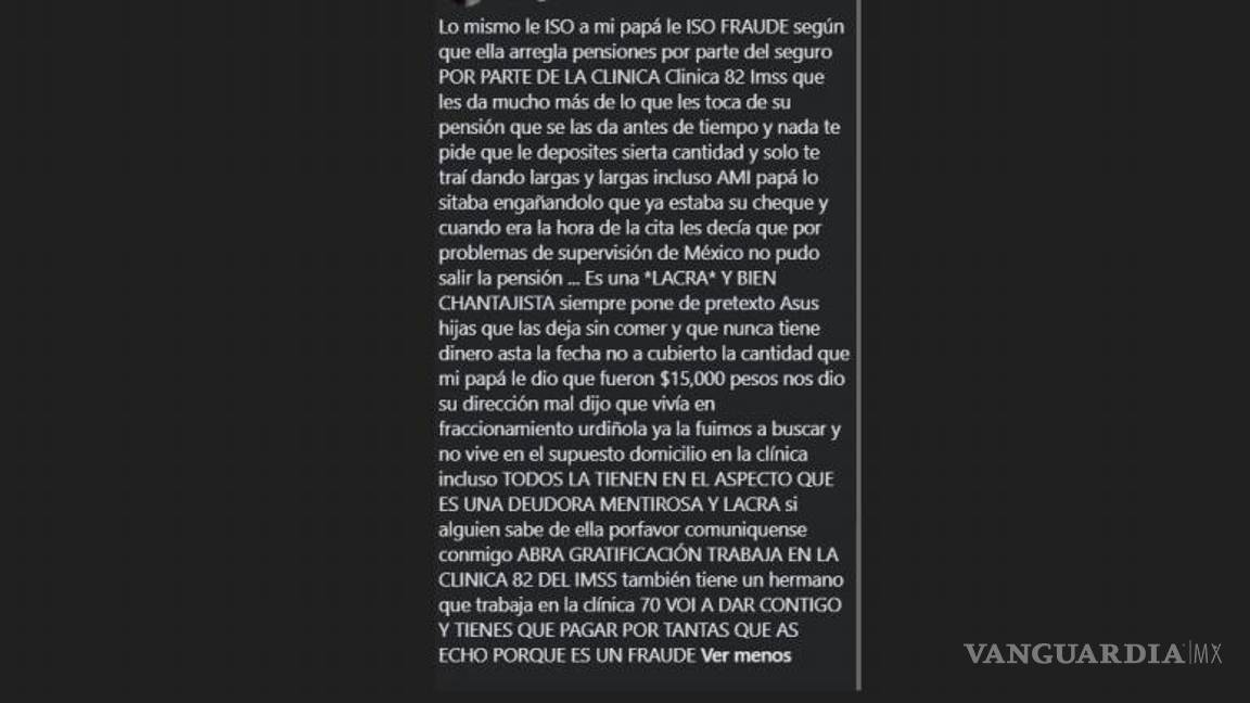 $!Acusan a supuesta trabajadora del IMSS de fraude; se investigará el caso, dicen autoridades