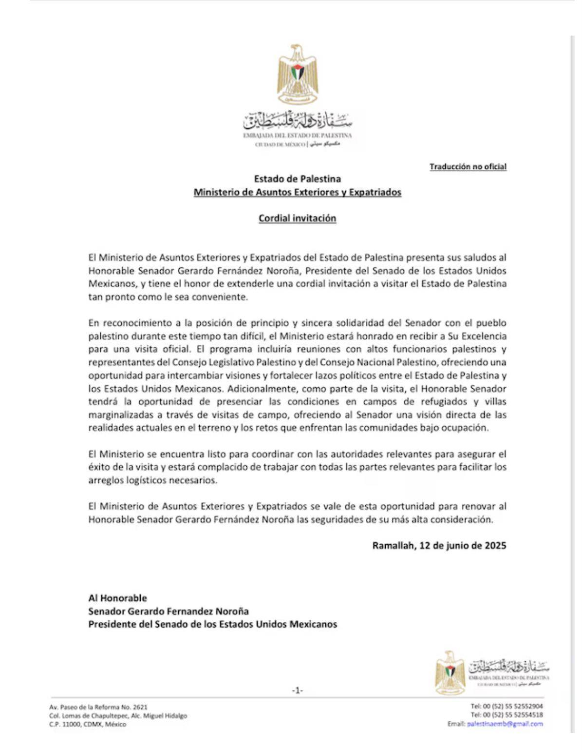 $!Comunicado del Ministerio de Asuntos Exteriores y Espatriados.
