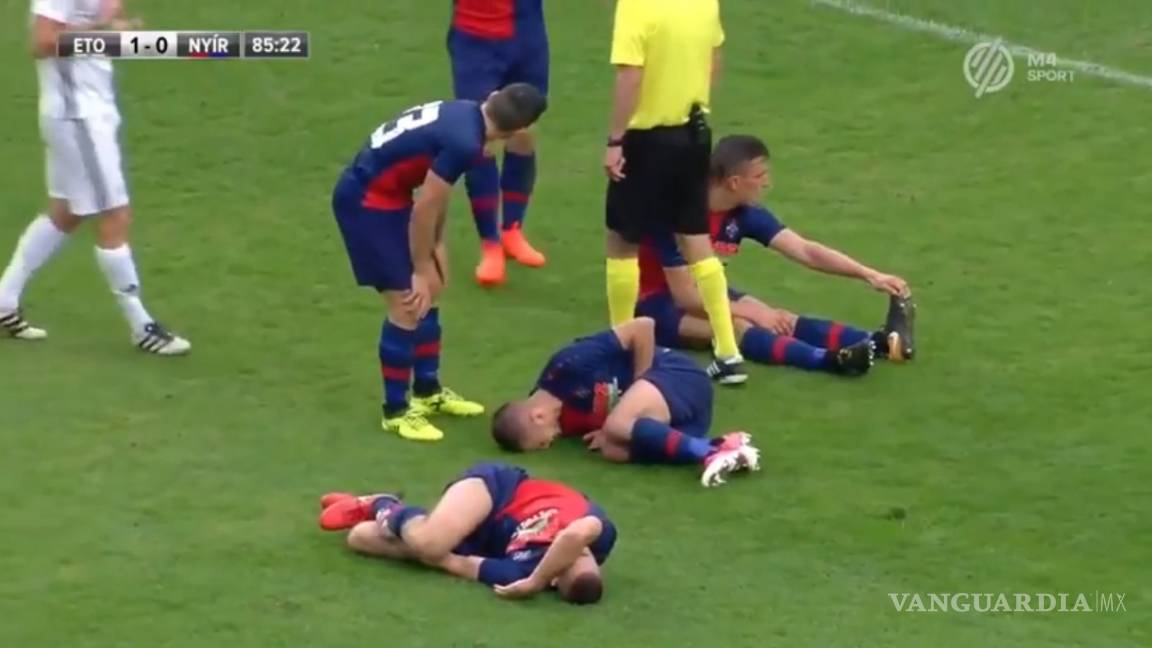 $!¡Insólito! Se lesionan tres jugadores del mismo equipo... en la misma jugada