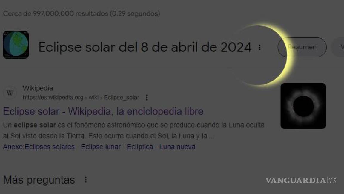 ¿Qué pasa si pones Eclipse Solar al buscar en Google?... ¡te sorprenderá!