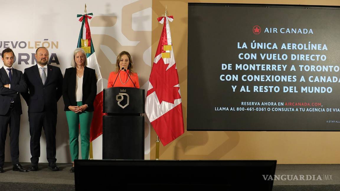En Nuevo León, presenta Air Canada ruta directa Monterrey-Toronto