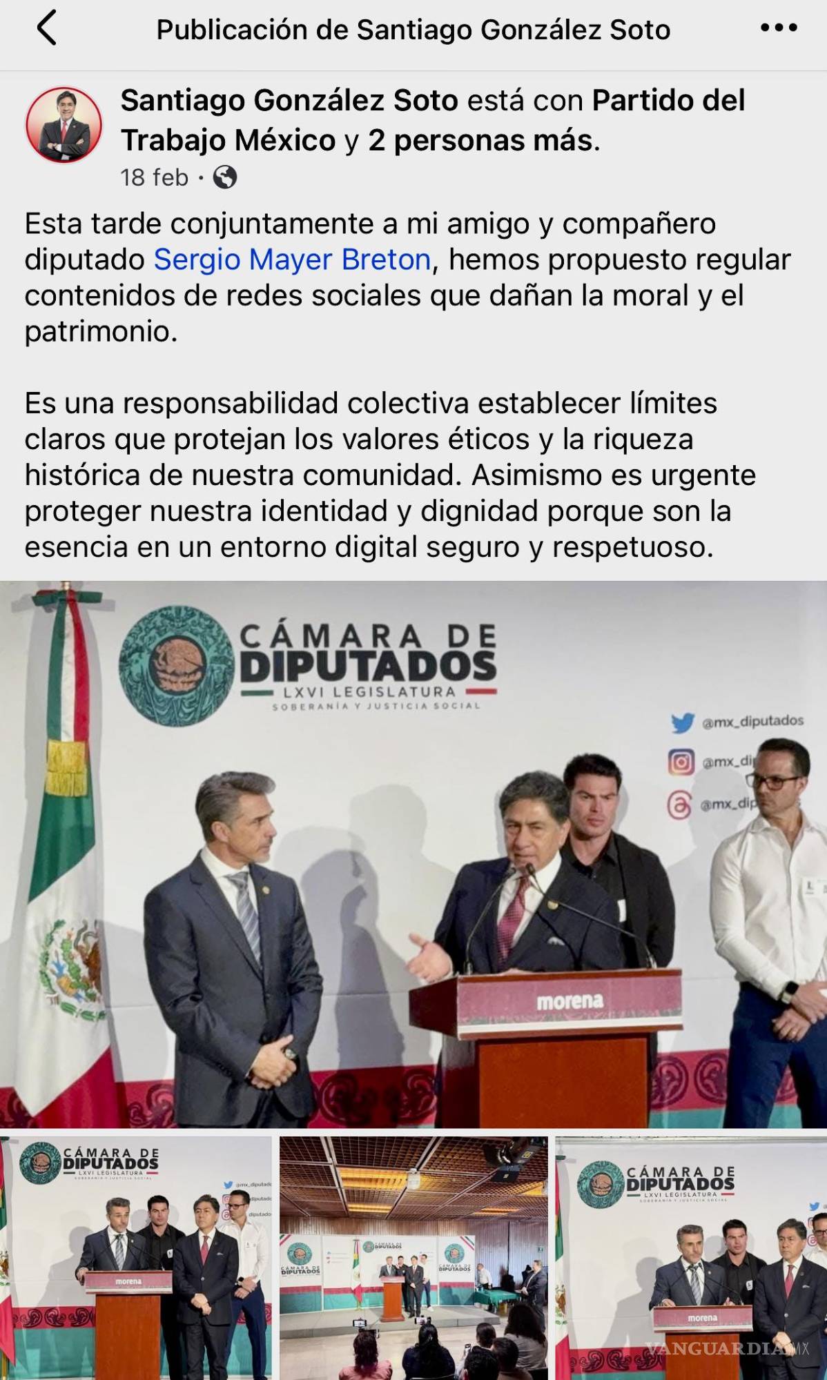 $!Así lo difundió Santiago González en sus redes sociales. Ni modo, ahora, a ingerir tubérculo poblano por andar de glúteos veloces.