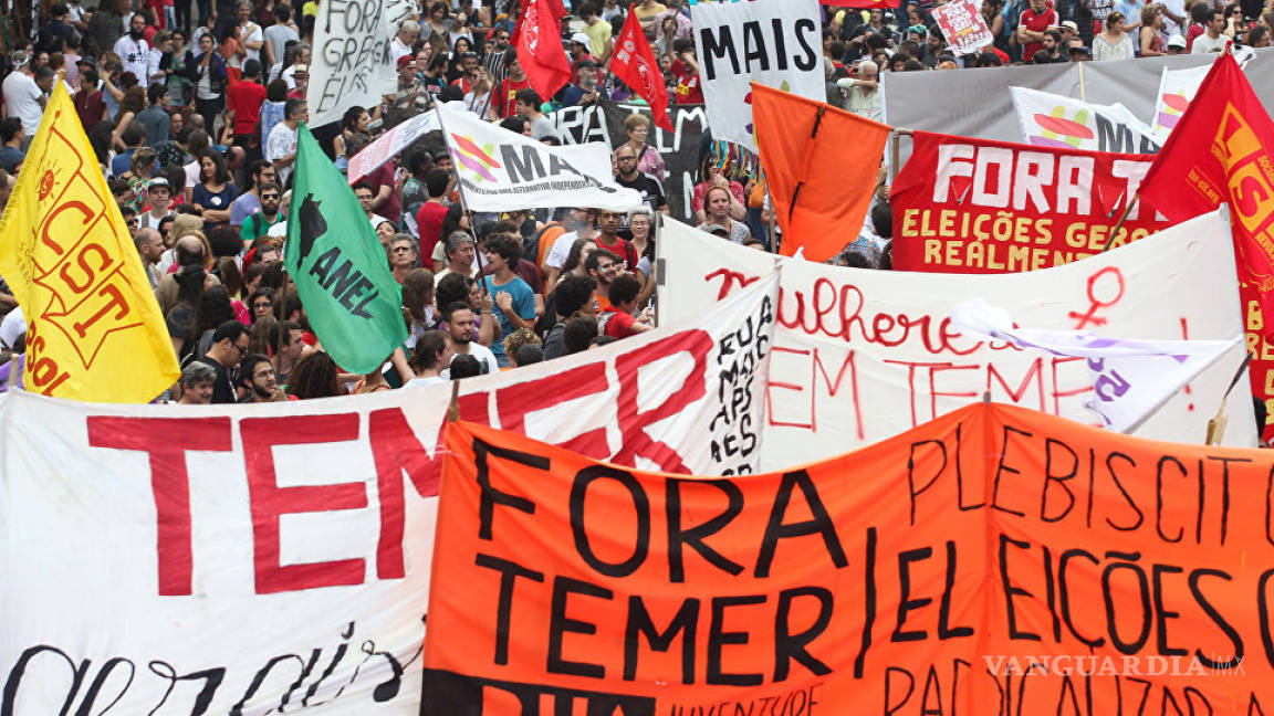 Protestas en Brasil; piden destitución del presidente Temer
