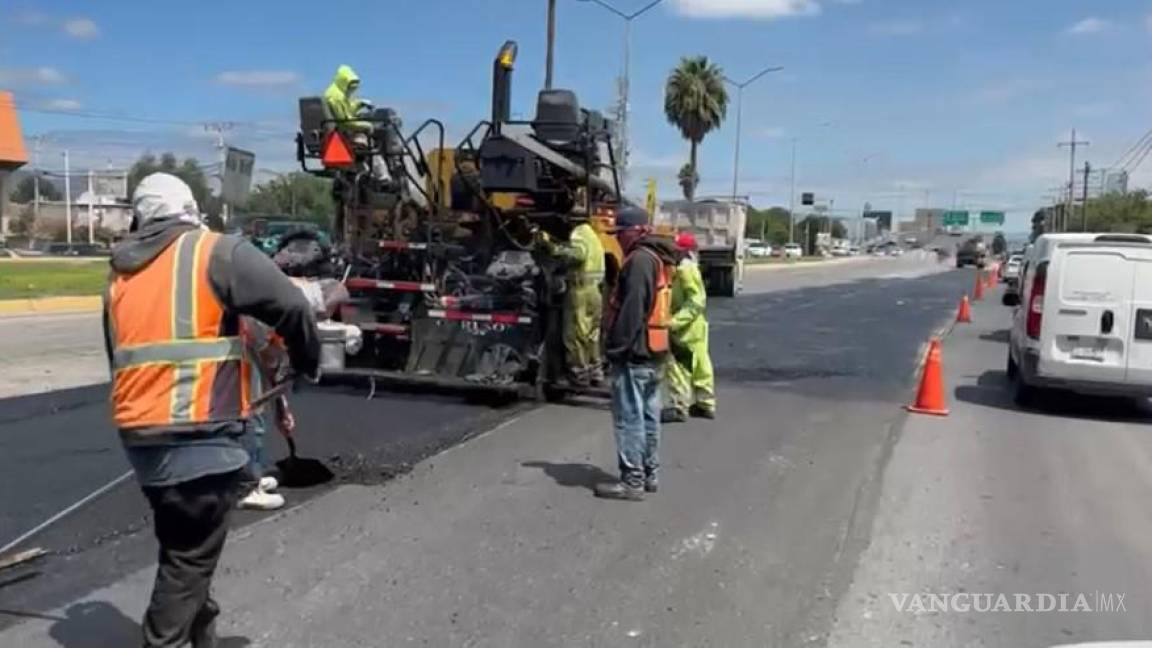 ¡Precaución! Trabajos de recarpeteo en el V. Carranza provocan congestión vial al norte de Saltillo