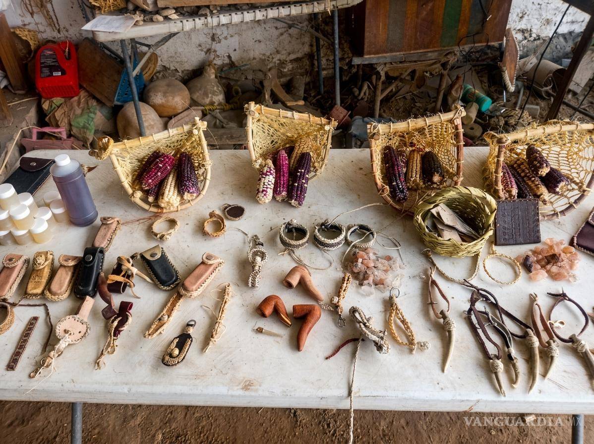 $!Cepillos, artesanías en cuero, mazorcas y demás productos que la comunidad ofrecerá durante los tres días de venta.