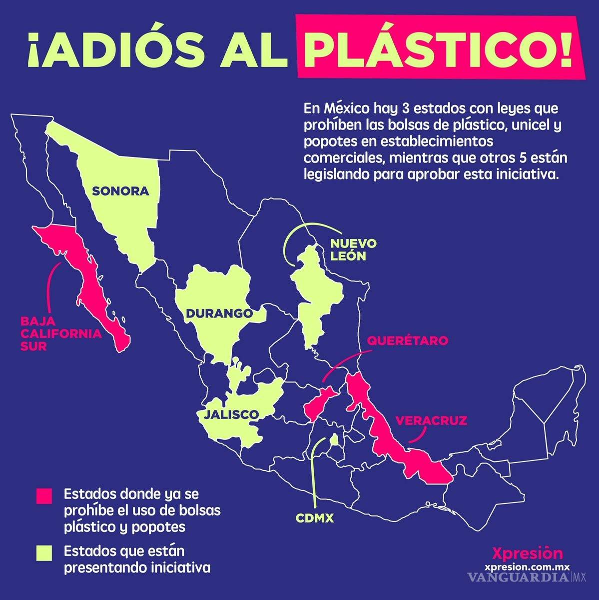 $!Usar bolsas de plástico y popotes está prohibido en estos estados de México