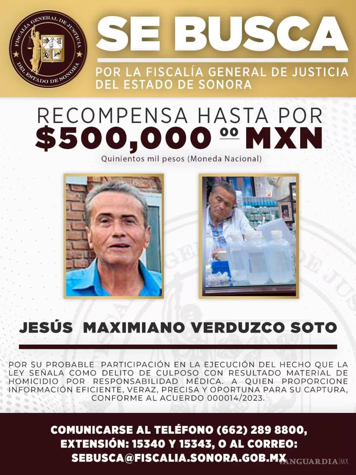 $!Doctor investigado por 8 muertes tras aplicar ‘sueros vitaminados’ se entrega en Sonora