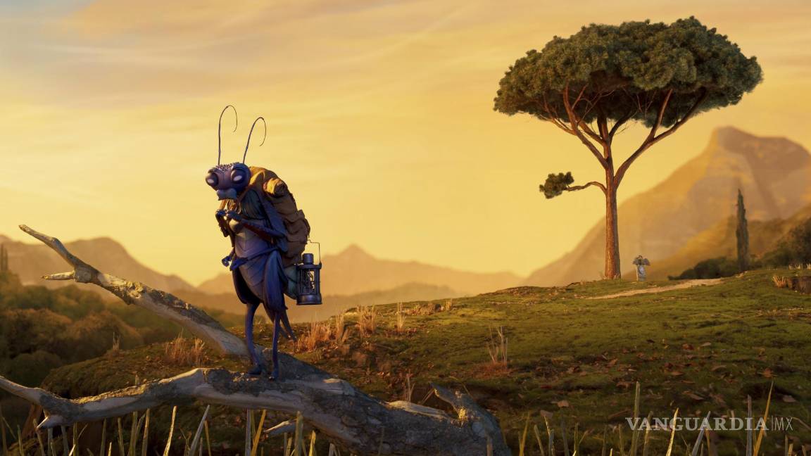 $!En esta imagen proporcionada por Netflix, el grillo Sebastián con la voz de Ewan McGregor, en una escena de Guillermo del Toro's Pinocchio (“Pinocho de Guillermo del Toro”). (Netflix vía AP)