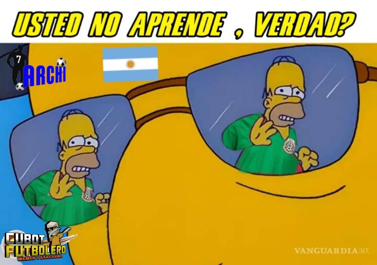 $!Los memes de la nueva derrota de México ante Argentina