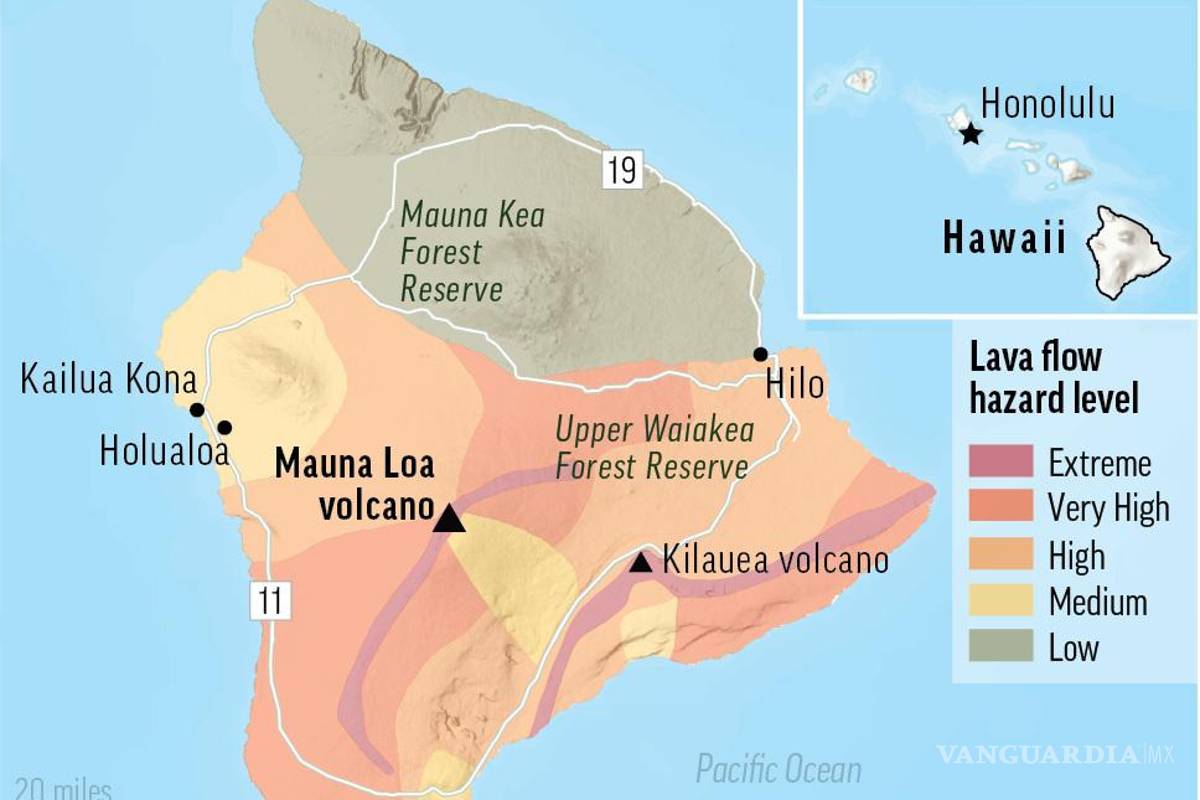 Volcán de Mauna Loa, el más activo del mundo, entra en erupción en Hawai