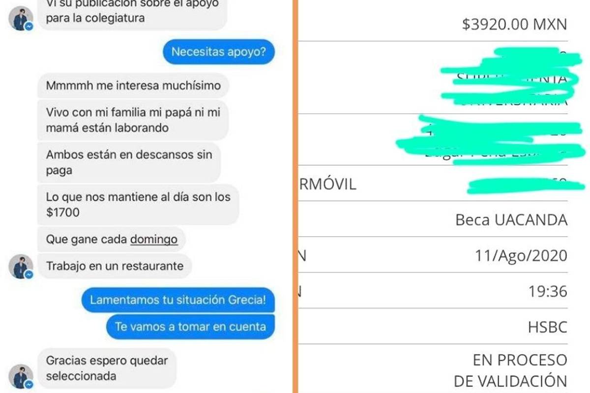 Comunidad estudiantil se une para becar a joven de Saltillo