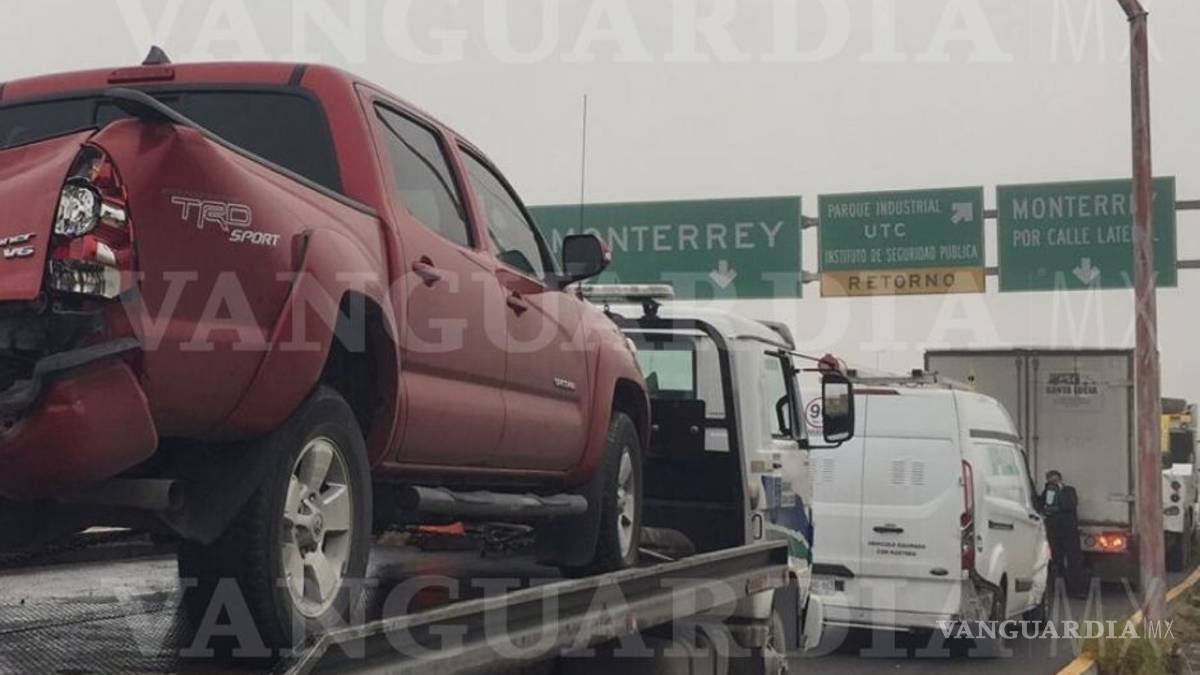 Se registra accidente en la Saltillo-Monterrey