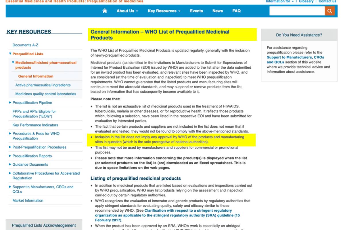 Documento de la OMS confirma que no avala medicinas de AMLO