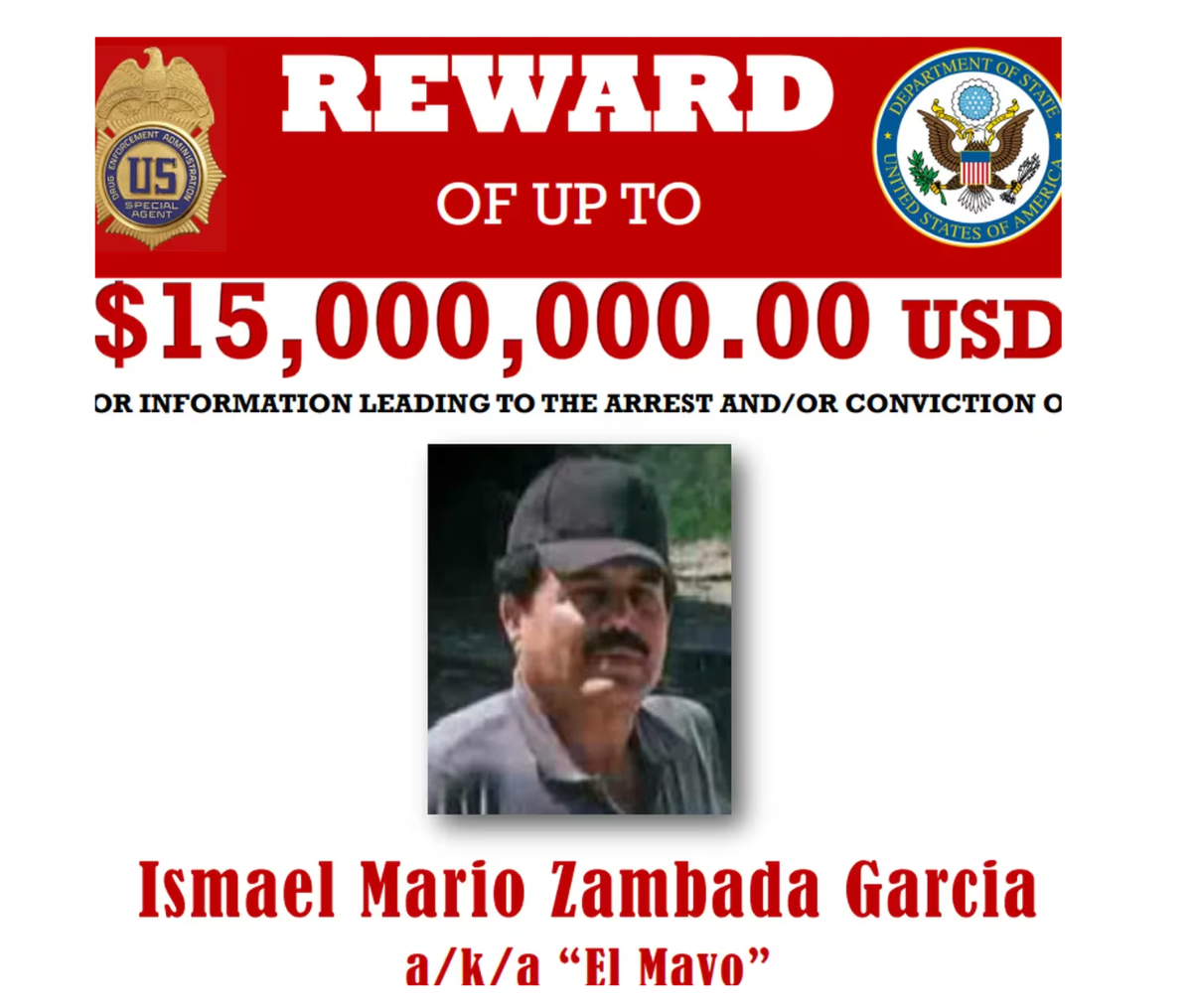 $!Cuánto ofrecía EU por El Mayo Zambada y el hijo de El Chapo, Joaquín Guzmán López