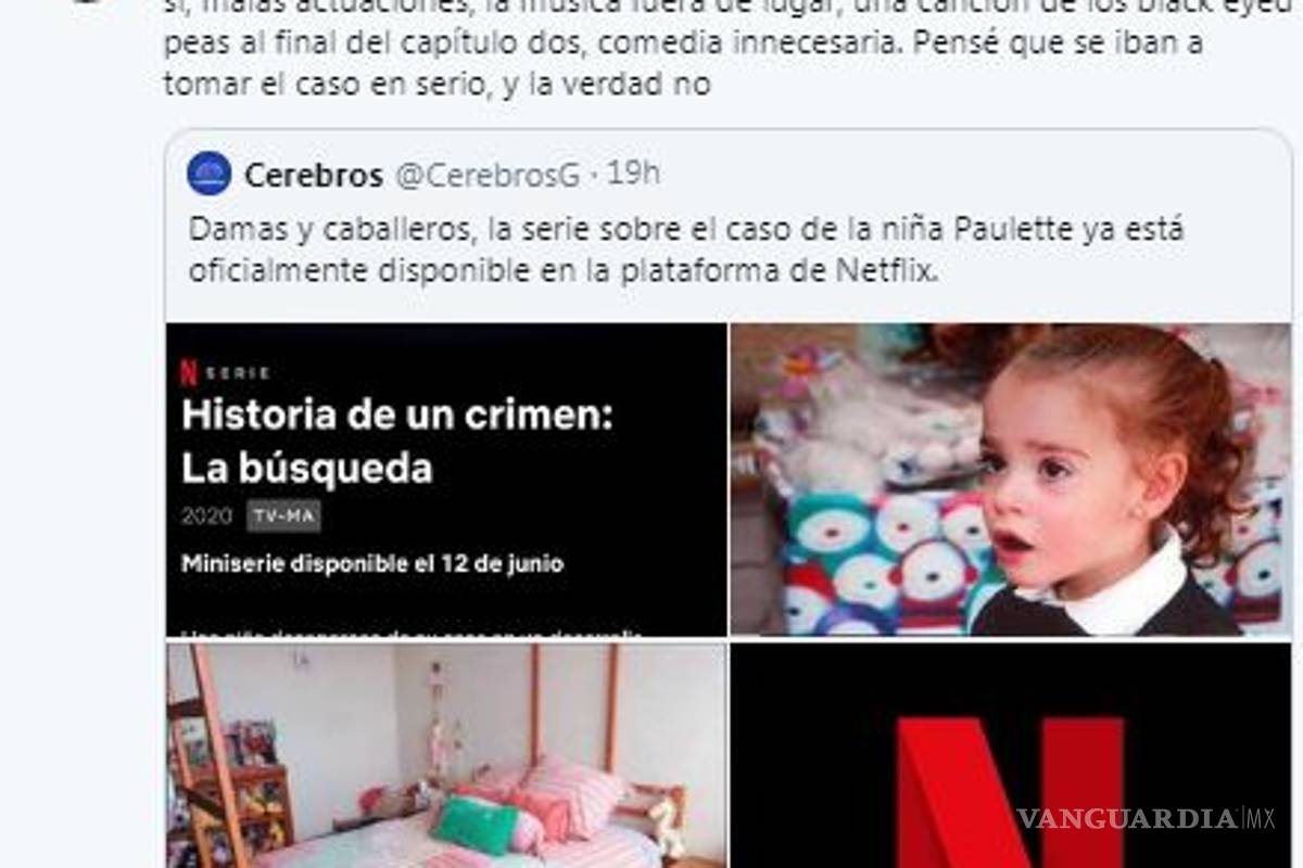 $!‘Es una falta de respeto’, así califican usuarios de redes sociales ‘Historia de un crimen: La Búsqueda’ de Netflix