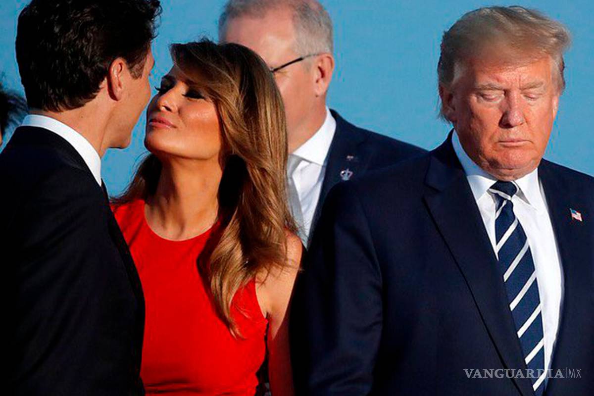 ¿Melania Trump se besó con Justin Trudeau? No todo es lo que parece