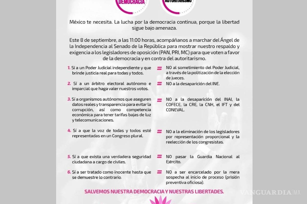 $!Marea Rosa convoca a marcha para el 8 de septiembre