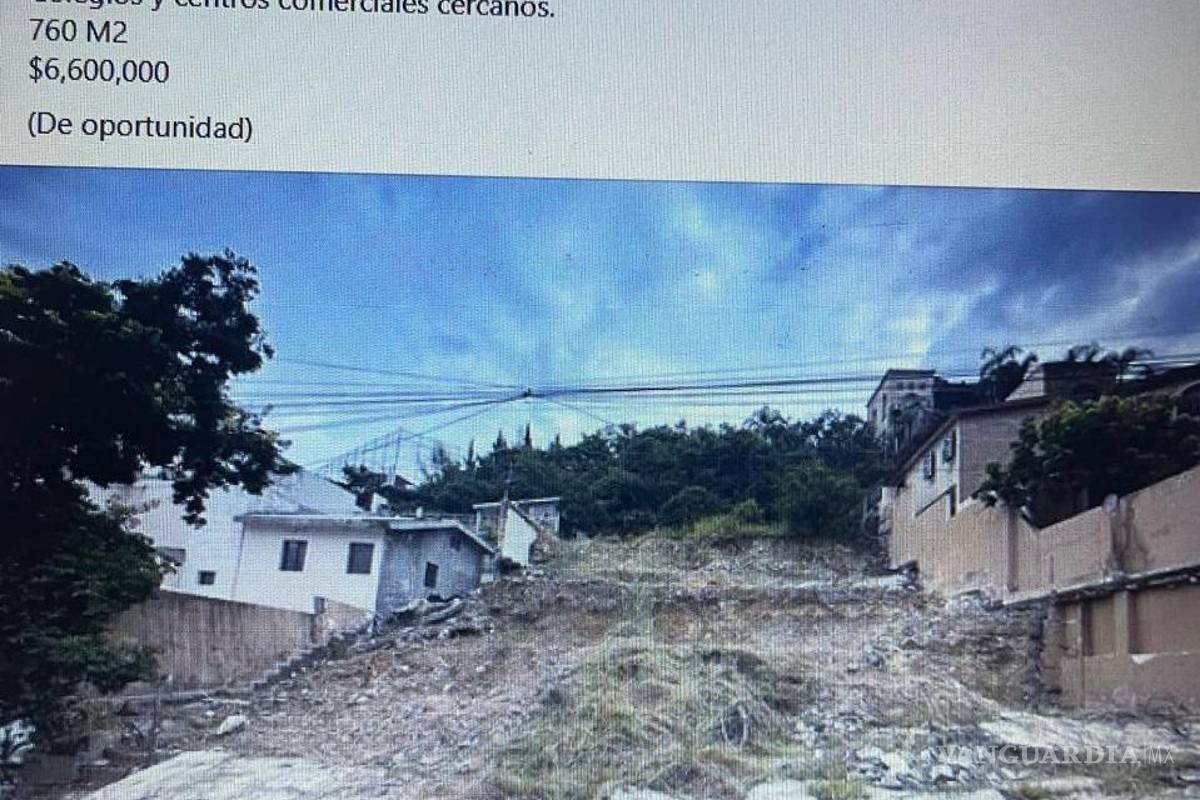 Anuncian terreno en donde estaba la residencia de los Peña- Coss, donde se registró doble homicidio, en Nuevo León