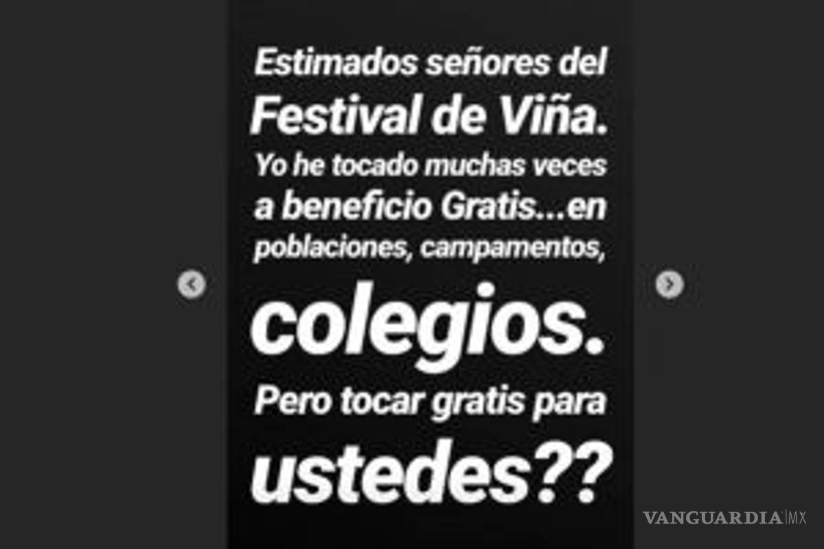 $!Cantantes se quejan de actuar gratis en Viña del Mar