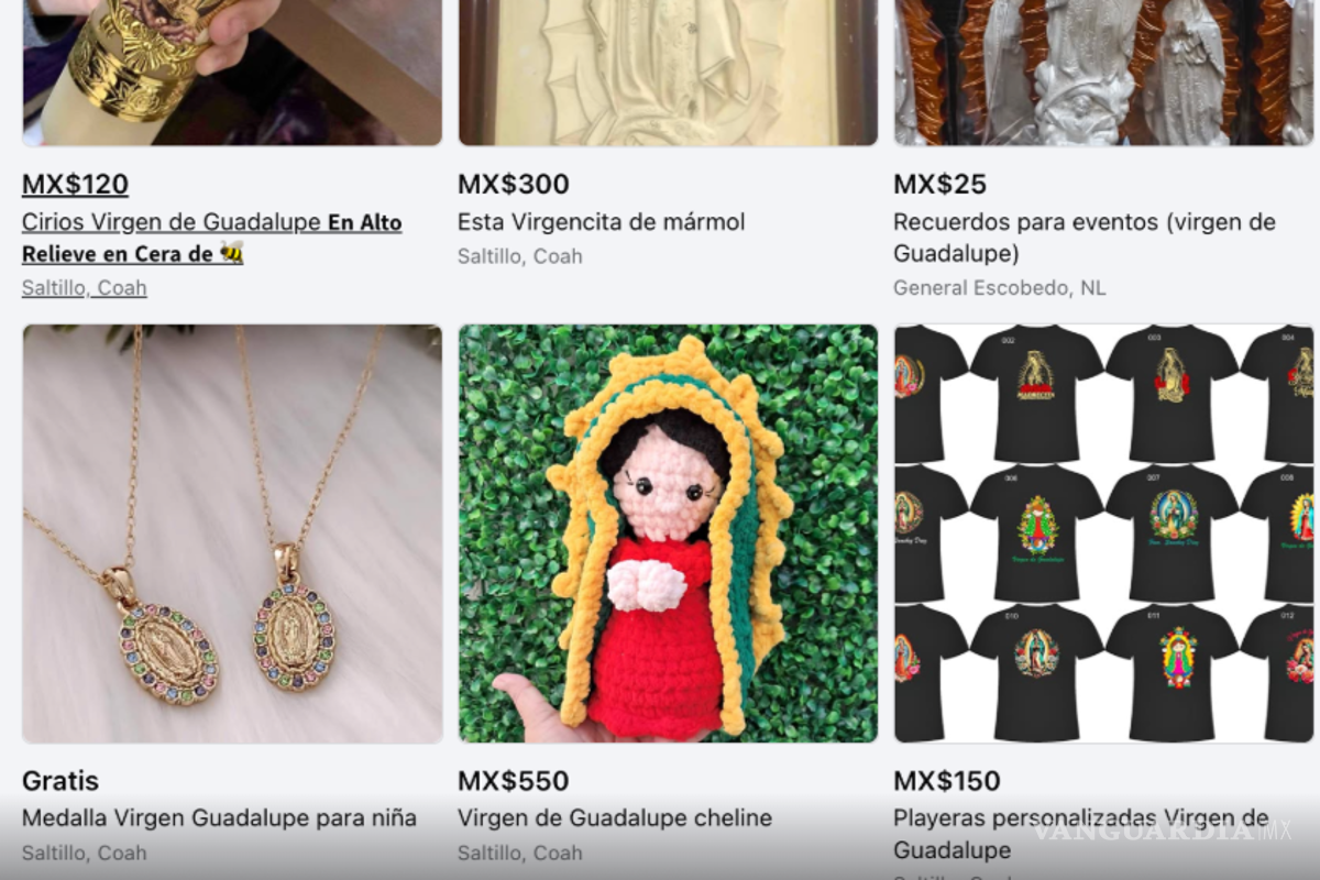$!Saltillenses venden ‘merch’ de la Virgen de Guadalupe hasta en 7 mil pesos en Facebook