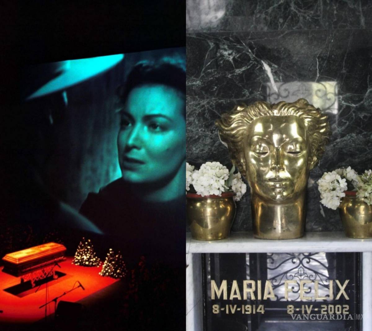 $!María Félix recibió un homenaje de cuerpo presente en el palacio de Bellas Artes, el 8 de abril de 2002 (d). Cripta de la “Diva del Cine Mexicano” en el panteón francés.