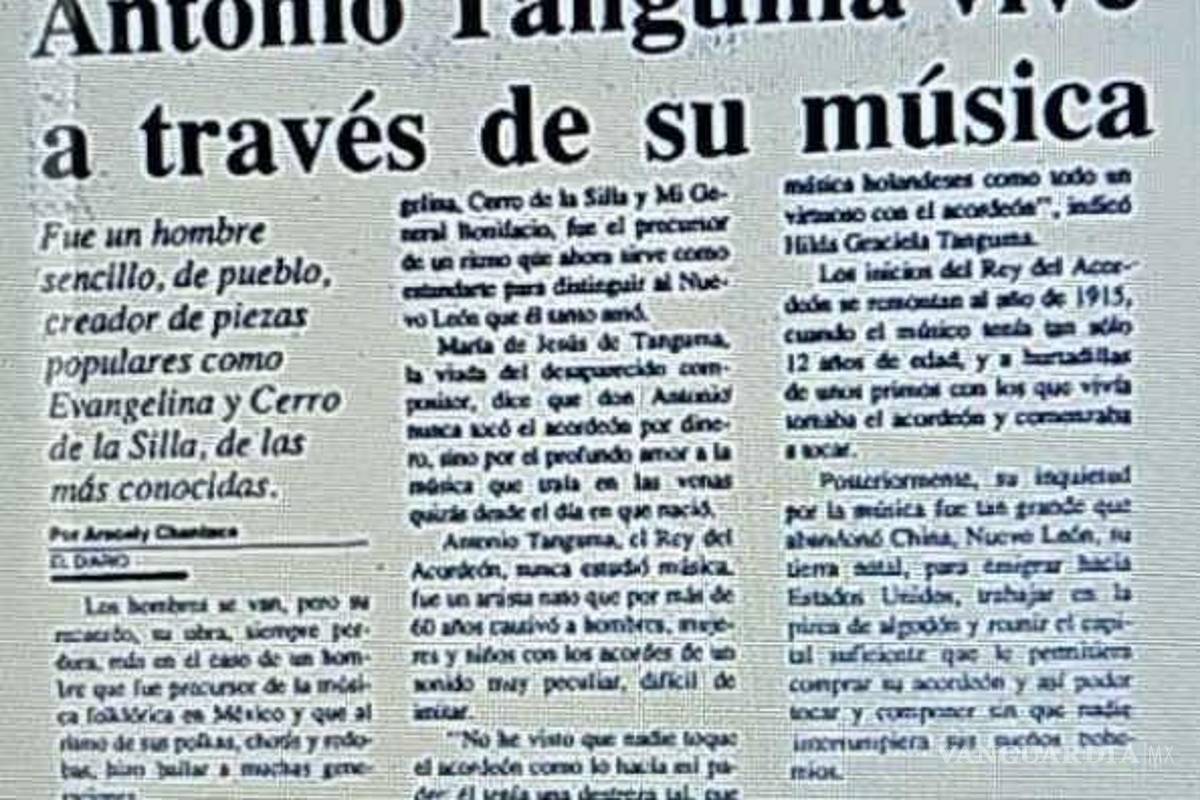 Inmortalizan vida y obra del músico Antonio Tanguma en libro biográfico