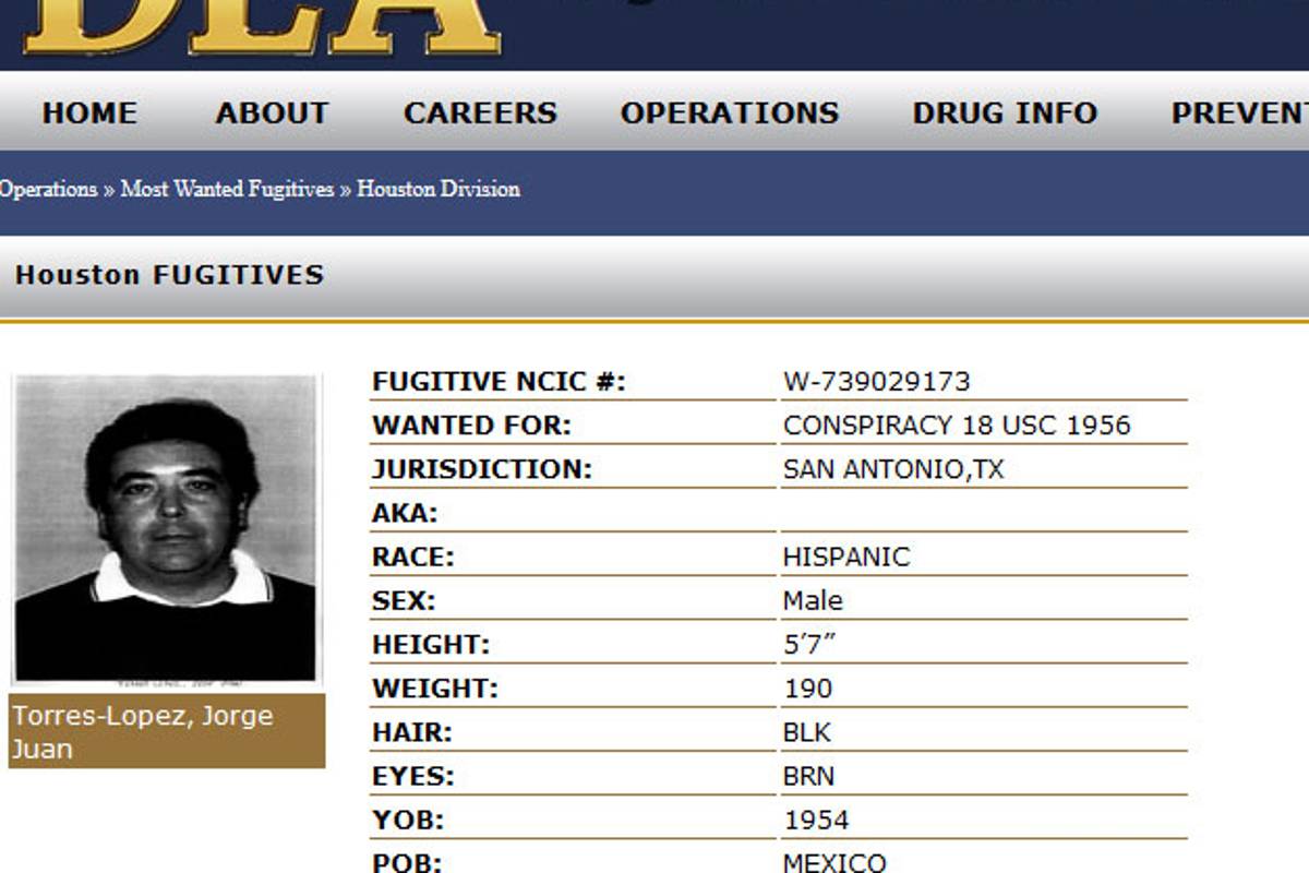 $!Jorge Torres, ex gobernador de Coahuila, entre los ‘más buscados’ por la DEA