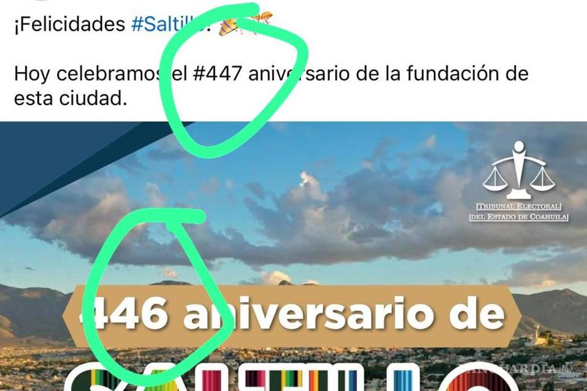 ¿Sería la emoción? Tribunal Electoral de Coahuila comete pifia al felicitar a Saltillo