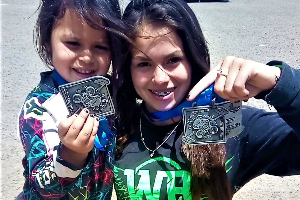 Hermanas Acosta conquistan pódios en Nacional de BMX