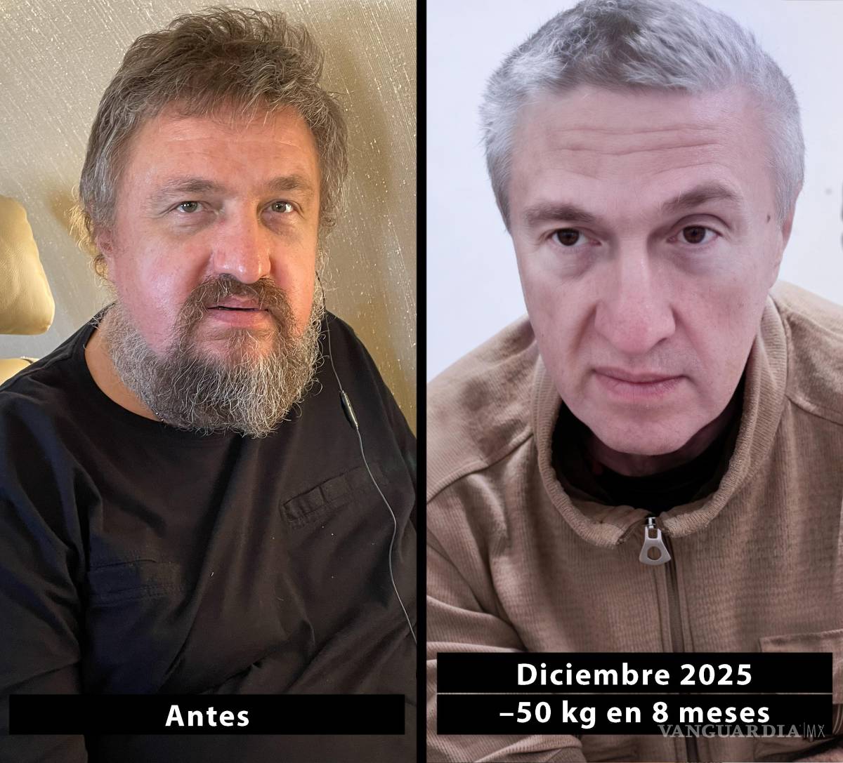 $!En la foto: Konstantin antes de marzo 2025 y después de 8 meses en prisión: CORTESÍA