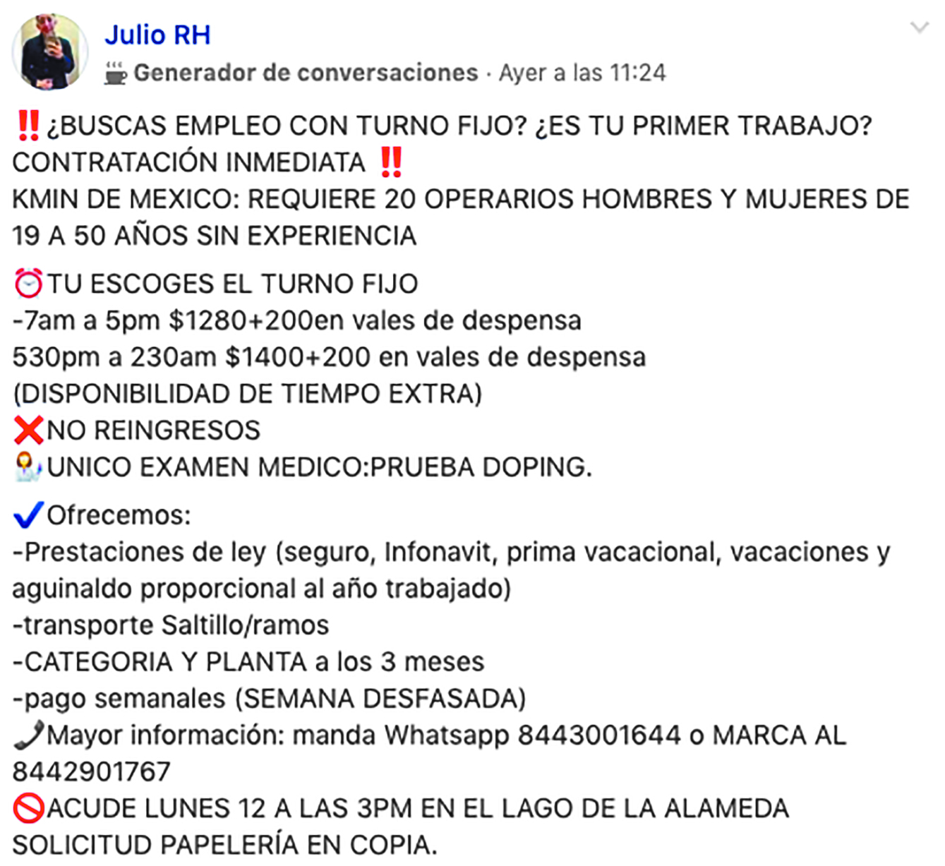 $!Convierten la Alameda de Saltillo en centro de reclutamiento; hacen a un lado las Ferias de Empleo
